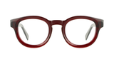 Frontansicht-rote-glänzende-Acetate-Brillenfassung